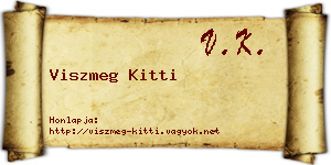 Viszmeg Kitti névjegykártya